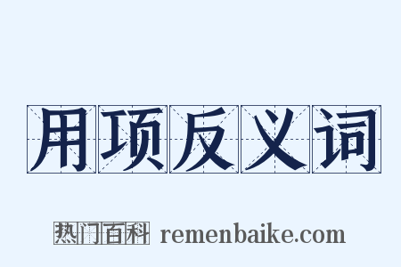 用项反义词是什么意思的图片